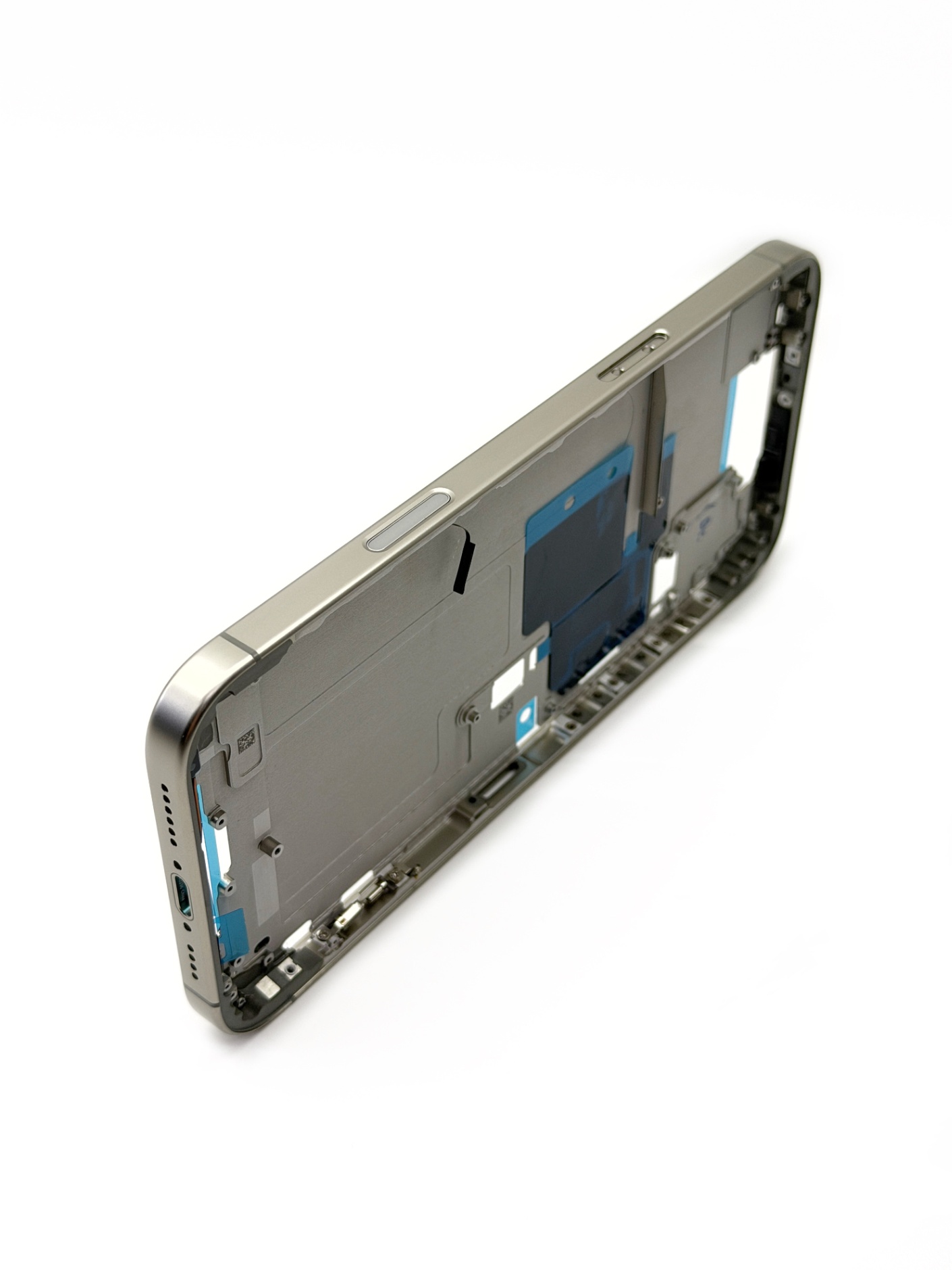 Средняя часть для iPhone 16 Pro Max Natural titanium Натуральный титан + Camera control (Аналог/Premium)