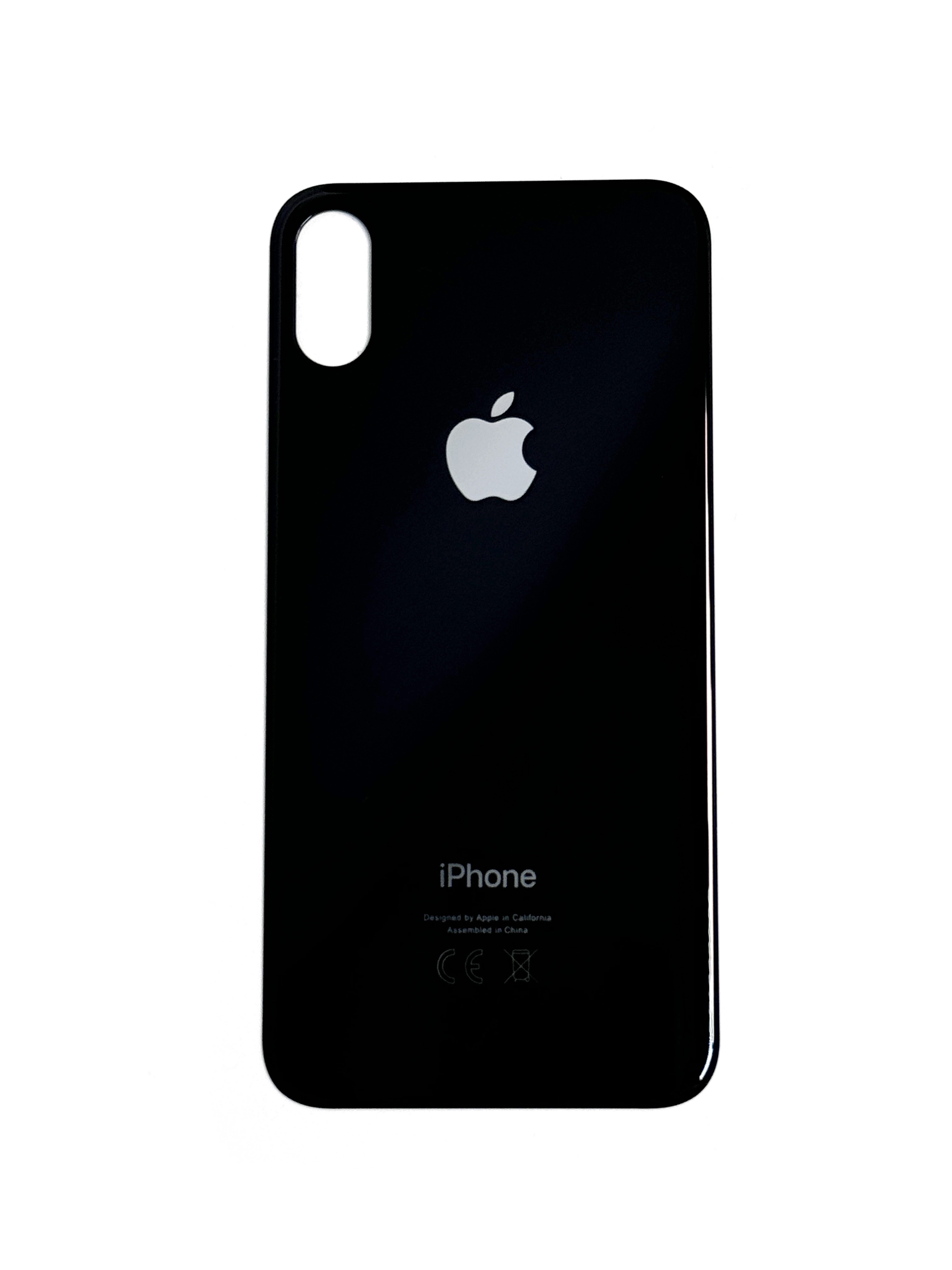 Заднее стекло для iPhone X (Черный)