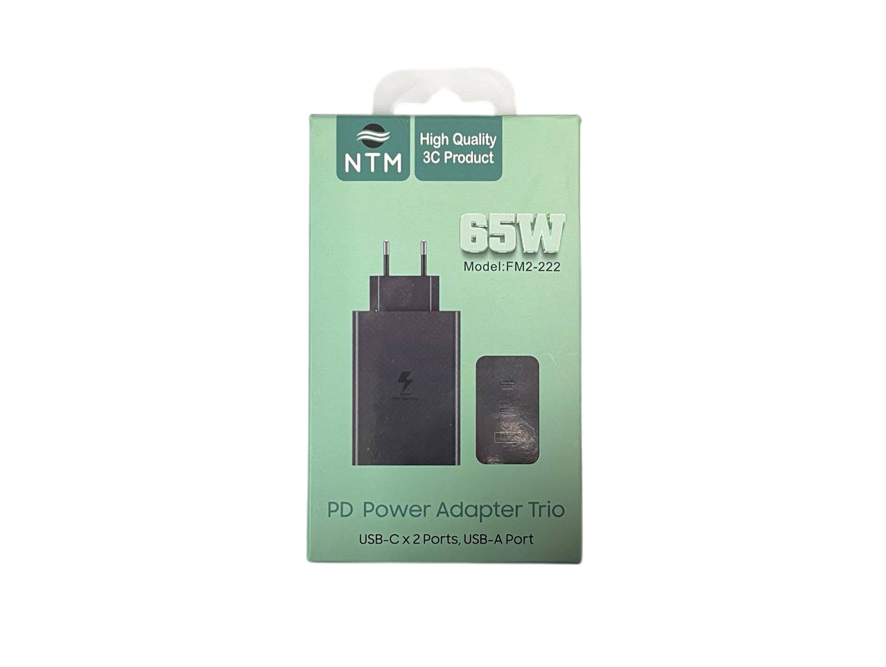 СЗУ NTM 65W USB-C x2, USB-Ax1  FM2-222