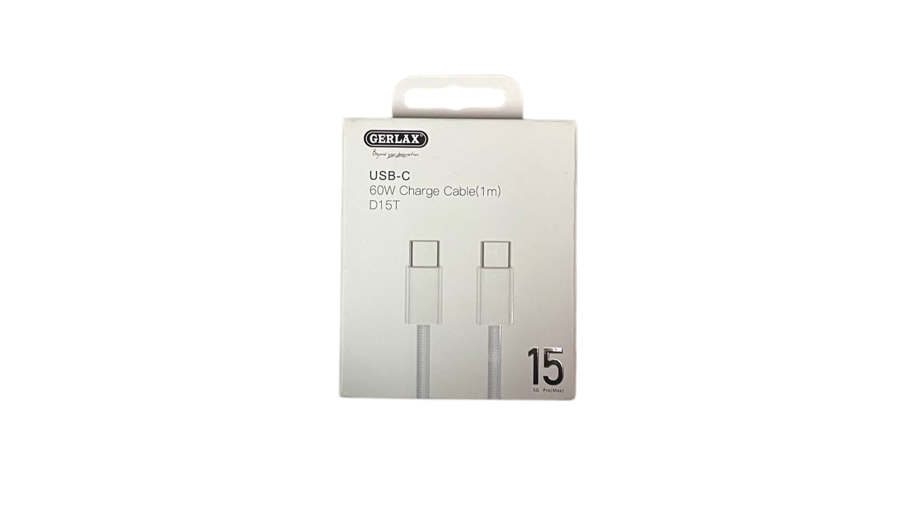 Кабель GERLAX Tуpe-C to Tуpe-C 60W