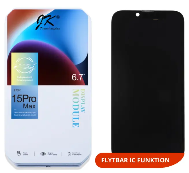 Дисплей для Apple iPhone 15 Pro Max в сборе с тачскрином Черный - (In-Cell) JK (IC)