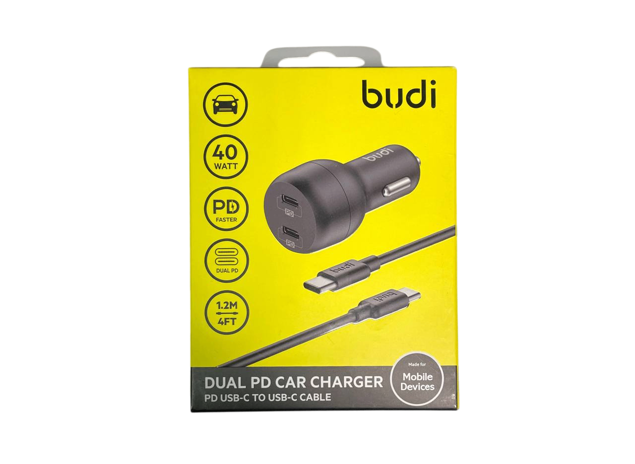 АЗУ Budi Dual PD charge port 40W (20+20W) with cable CC108RTTB