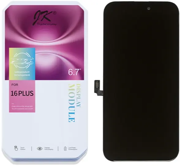 Дисплей для Apple iPhone 16 Plus в сборе с тачскрином Черный - (In-Cell) JK (IC)
