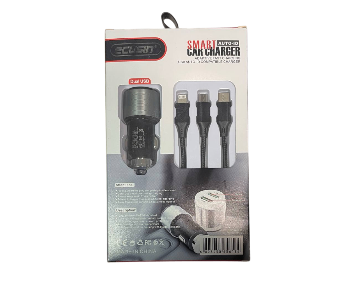 АЗУ ECUSIN Dual USB with cable EC-21