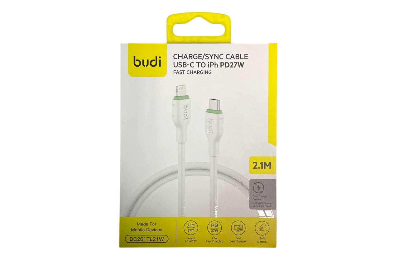 Kабель Budi Type-C to Lightning PD27W 2.1m DC261TL21W