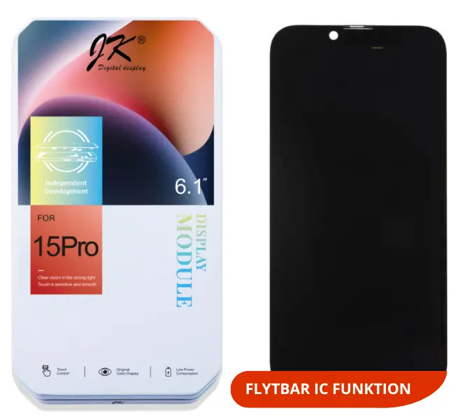 Дисплей для Apple iPhone 15 Pro в сборе с тачскрином Черный - (In-Cell) JK (IC)