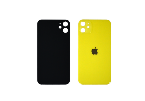 Задняя крышка для Apple iPhone 11 Yellow (Желтый) (широкий вырез под камеру) (OR)