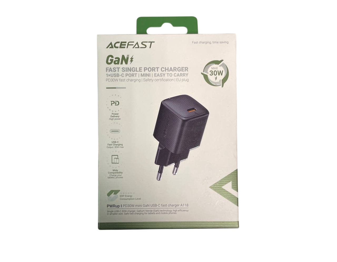 СЗУ AceFast USB-C PD30w mini GaN A118
