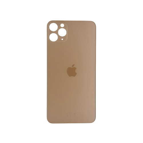 Задняя крышка для Apple iPhone 11 Pro Max Gold (Золото) (широкий вырез под камеру) (OR)