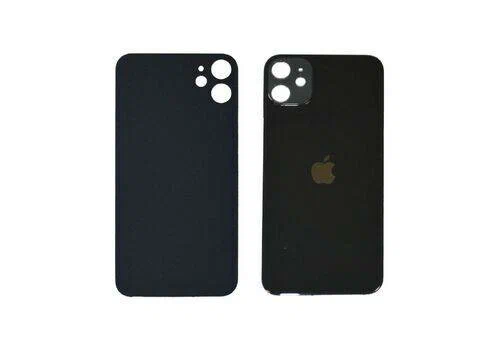 Задняя крышка для Apple iPhone 11 Black (черная) (широкий вырез под камеру) (OR)