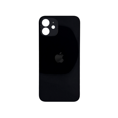 Задняя крышка для Apple iPhone 12 Mini Black (Черный) (широкий вырез под камеру) (OR)