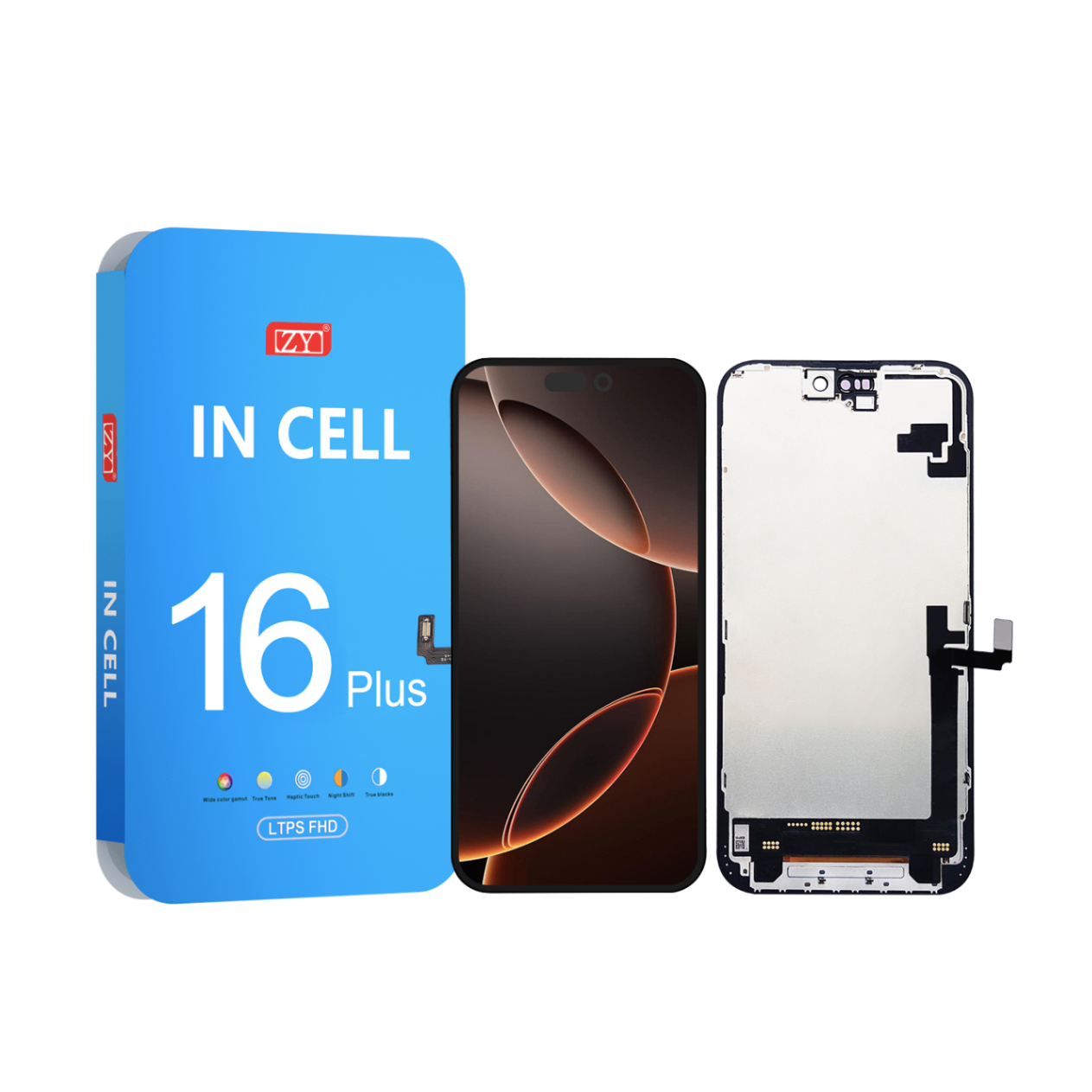 Дисплей для Apple iPhone 16 Plus в сборе с тачскрином Черный Full HD +  (In-Cell) ZY (IC)