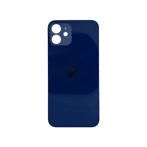 Задняя крышка для Apple iPhone 12 Blue (Синий) (широкий вырез под камеру) (OR)