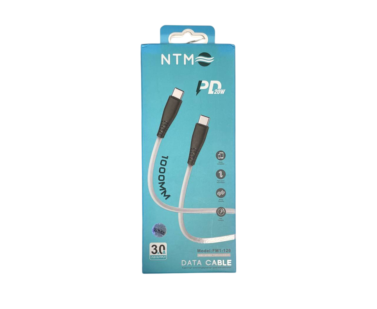 Kабель NTM Type-C to Type-C 3A 1м FM1-126