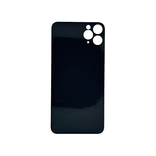 Задняя крышка для Apple iPhone 11 Pro Max Black (Черный) (широкий вырез под камеру) (OR)