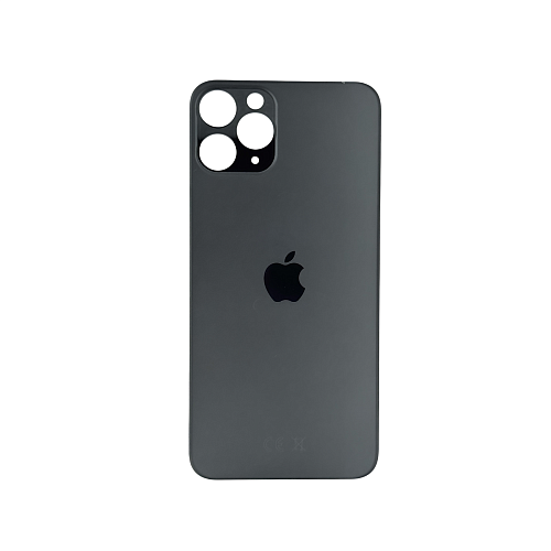 Задняя крышка для Apple iPhone 11 Pro Black Graphite (Черный) (широкий вырез под камеру) (OR)