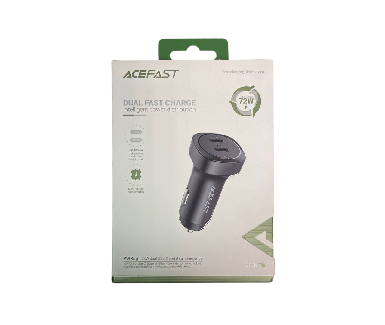 АЗУ ACEFAST B2 Dual Fast Charge 72w (USB-C x2 36w + 36w)