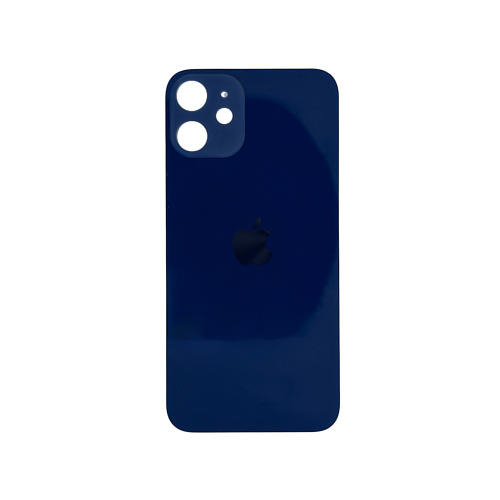 Задняя крышка для Apple iPhone 12 Blue (Синий) (широкий вырез под камеру) (AA)