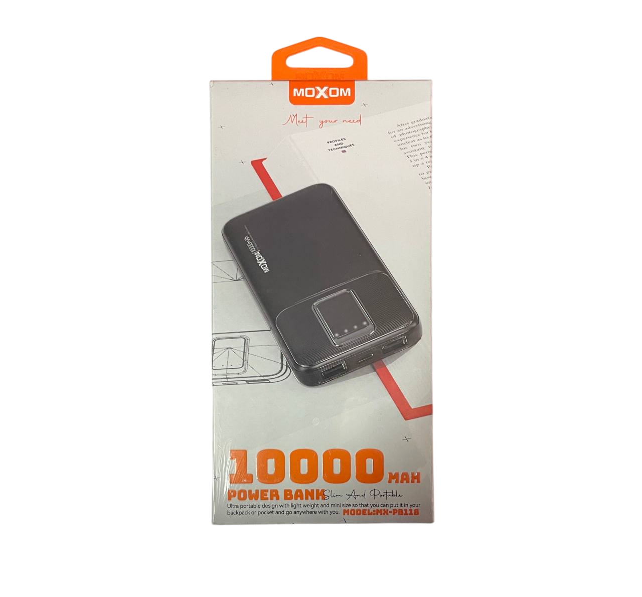 Power Bank MOXOM 10000mAh MX-PB118