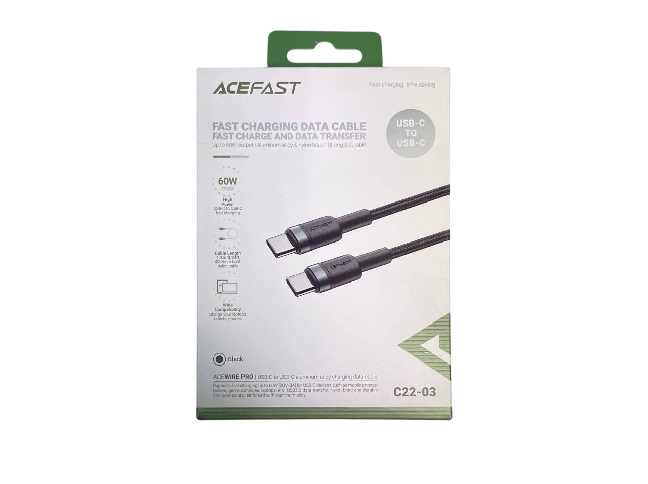 Кабель AceFast Type-C to Type-C 60w C22-03