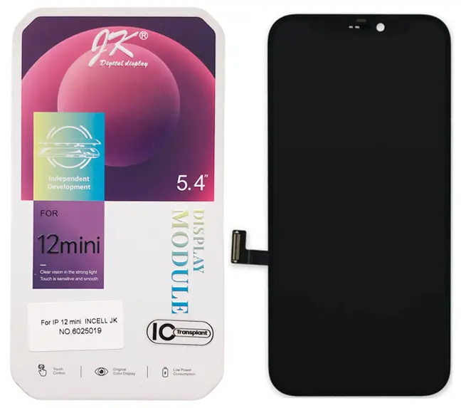 Дисплей для Apple iPhone 12 Mini в сборе с тачскрином Черный - (In-Cell) JK (IC)