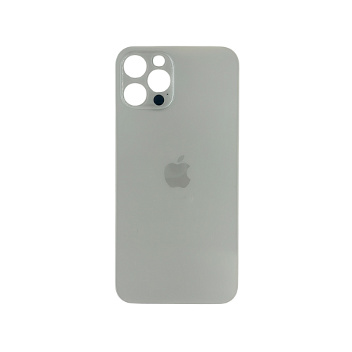 Задняя крышка для iPhone 12 Pro Max White Silver (Белый) (широкий вырез под камеру) (OR)