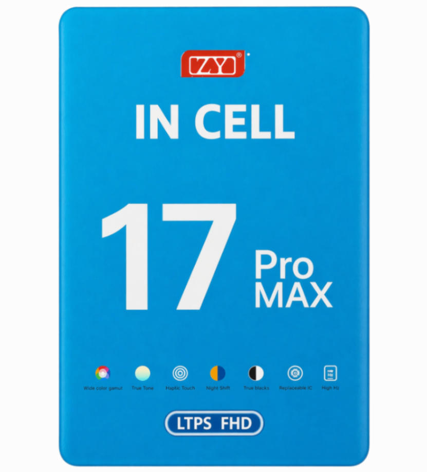 Дисплей для Apple iPhone 17 Pro Max в сборе с тачскрином Черный Full HD +  (In-Cell) ZY (IC)