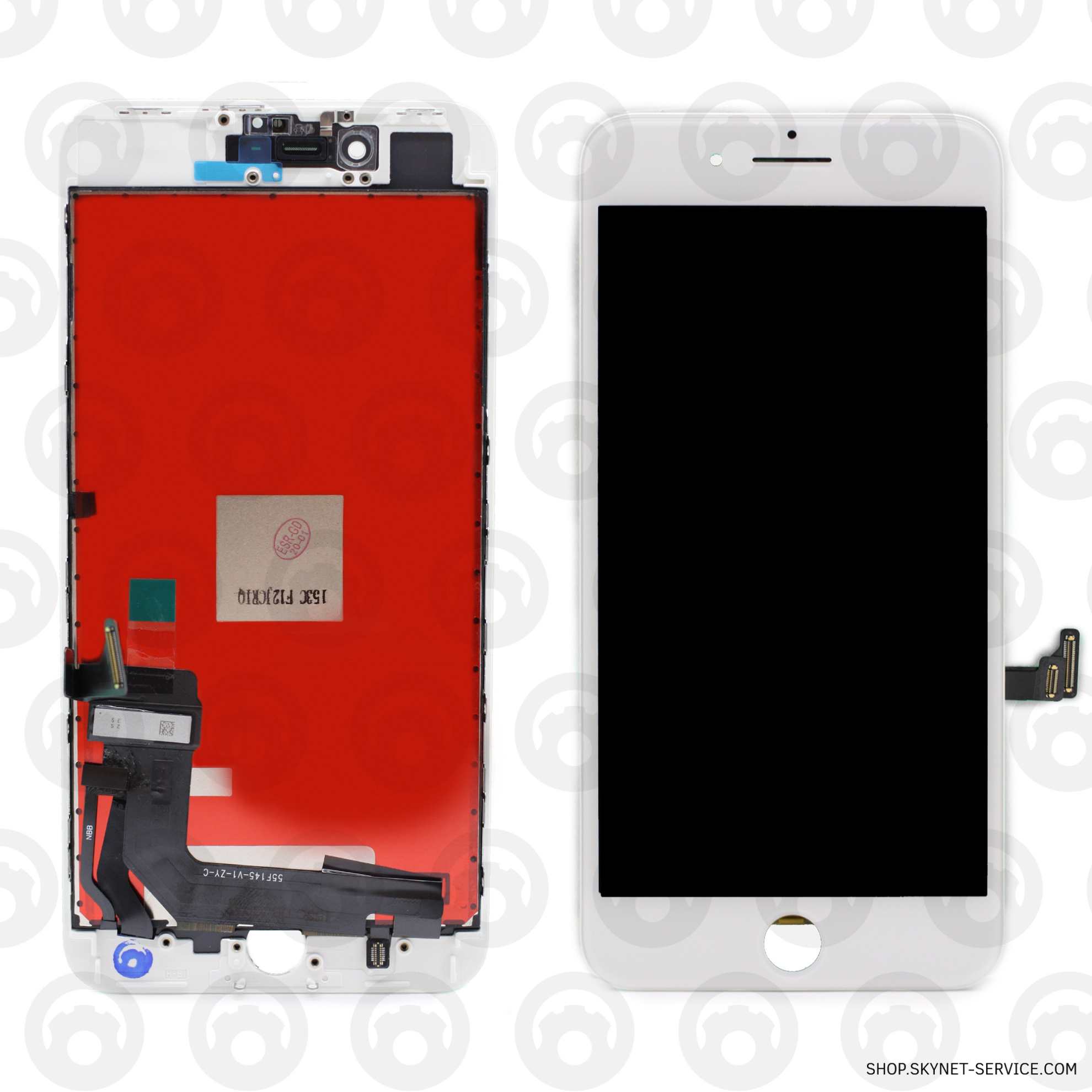 Дисплей для Apple iPhone 8 Plus, в сборе с сенсорной панелью и рамкой (цвет: белый)