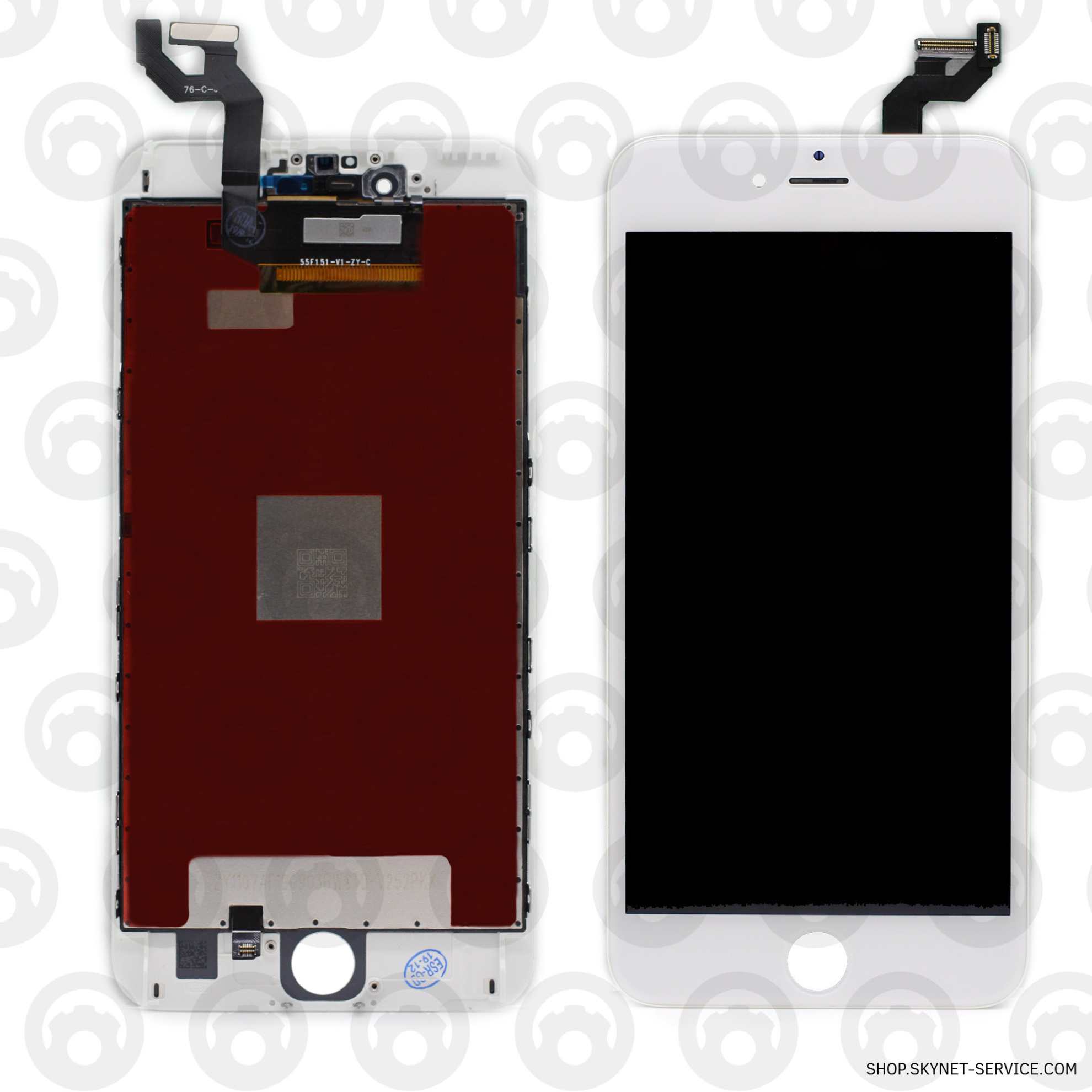 Дисплей для Apple iPhone 6s Plus, в сборе с сенсорной панелью и рамкой (цвет: белый)